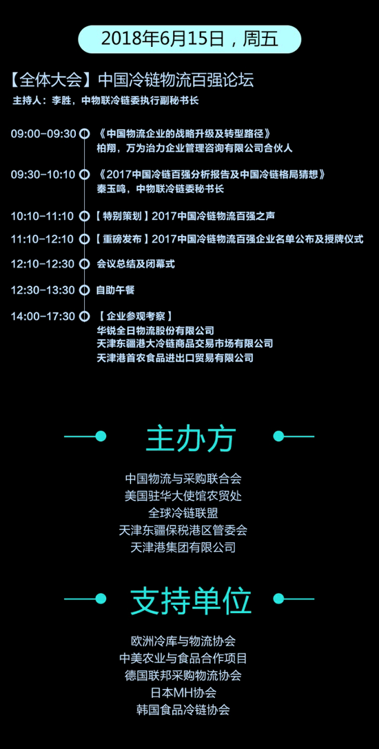 2018（第十届）全球冷链峰会将在天津举办