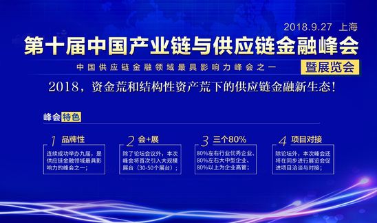 第十届产业链与供应链金融峰会将举办