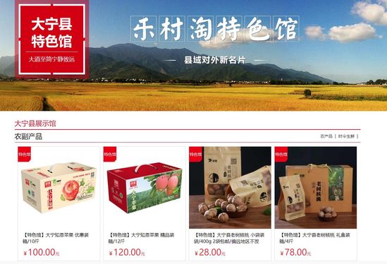 乐村淘大宁县特色馆