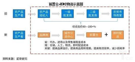 前置仓+即时物流示意图