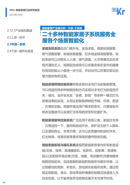 36氪研究 | 智能家居行业研究报告