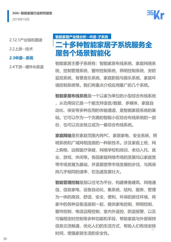 36氪研究 | 智能家居行业研究报告