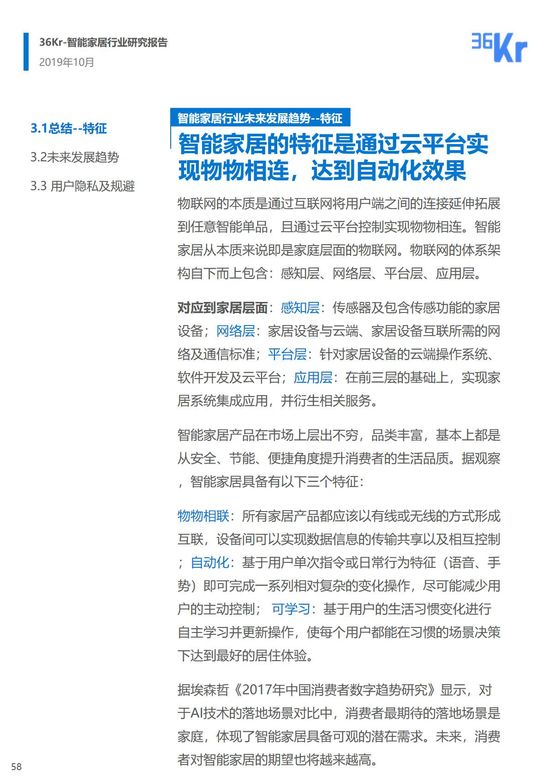36氪研究 | 智能家居行业研究报告