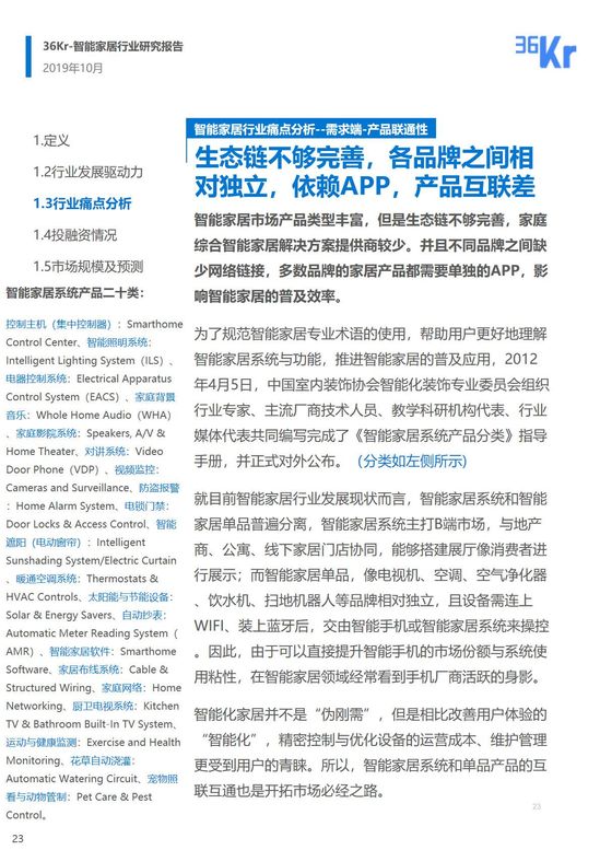 36氪研究 | 智能家居行业研究报告