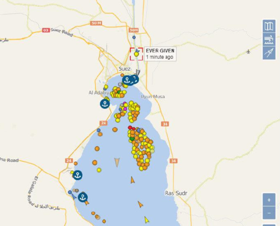 苏伊士运河停航堵塞船只增至238艘亚欧航线瘫痪