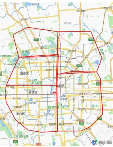 北京市五环内地图图片