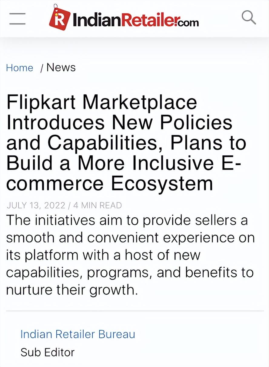 降低卖家运营成本Flipkart加入商户争夺战- 跨境电商- 亿邦动力