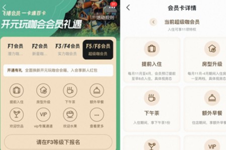 飞猪F5、F6直升开元森泊贵宾会籍“S4超级咖会员” 可获11项专属权益