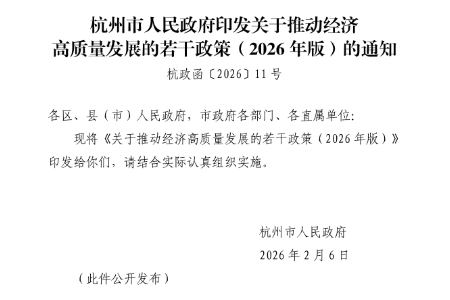 关于推动经济高质量发展的若干政策（2026年版）